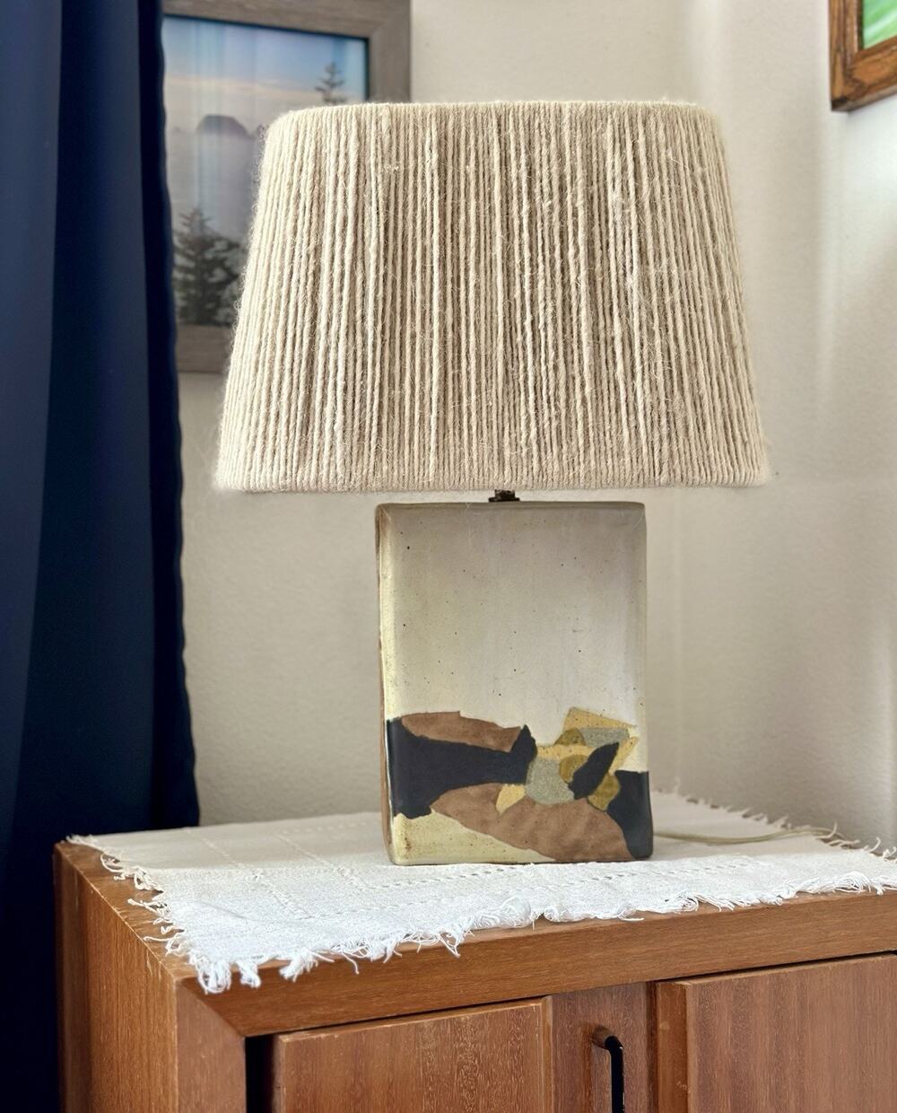 VTG Barlow Pottery Ceramic Lamp By Charles Rothschild And Gloria Nepstead Rare